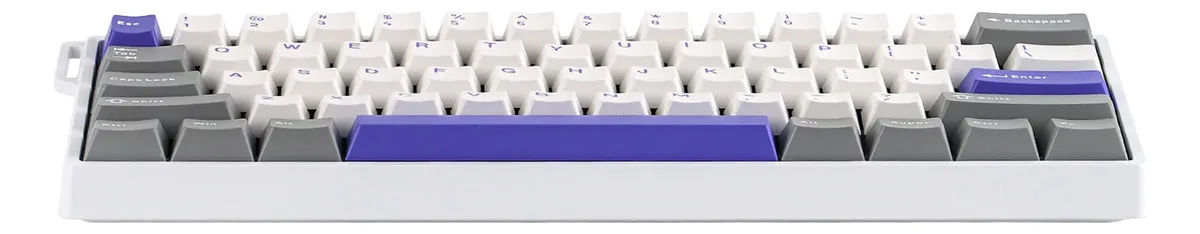 Perifericos Teclado USB Aula WIN60HE MAX Grey + White + Blue Switch Magnetico Gamer