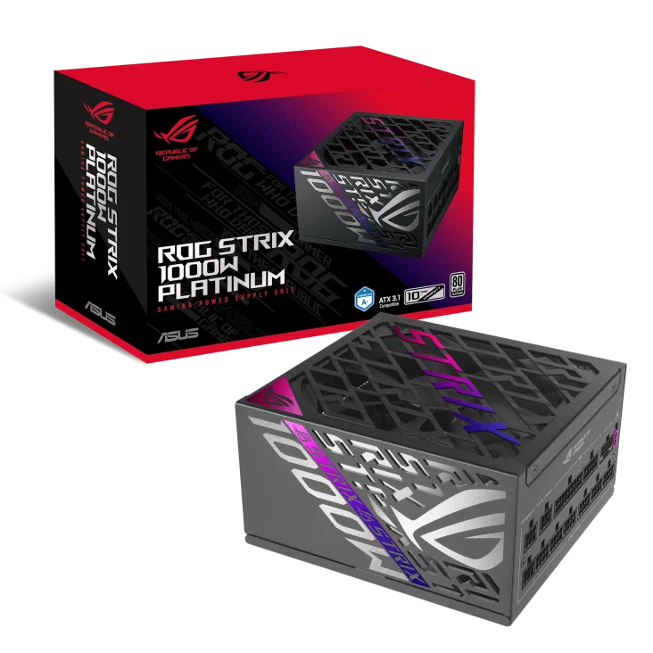Fuente Certificada Asus 1000W Rog Strix 80 Plus Platinum Full Modular ROG-STRIX-1000P-GAMING