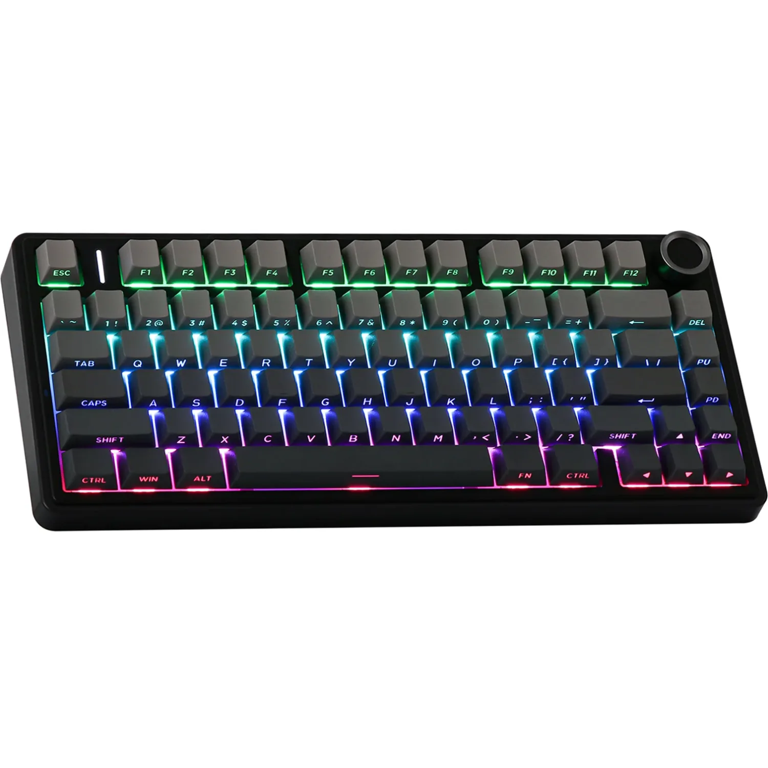 Perifericos Teclado Inalambrico Aula F75 Black + Gradient Grey Switch Reaper Gamer Mecanico BT SP