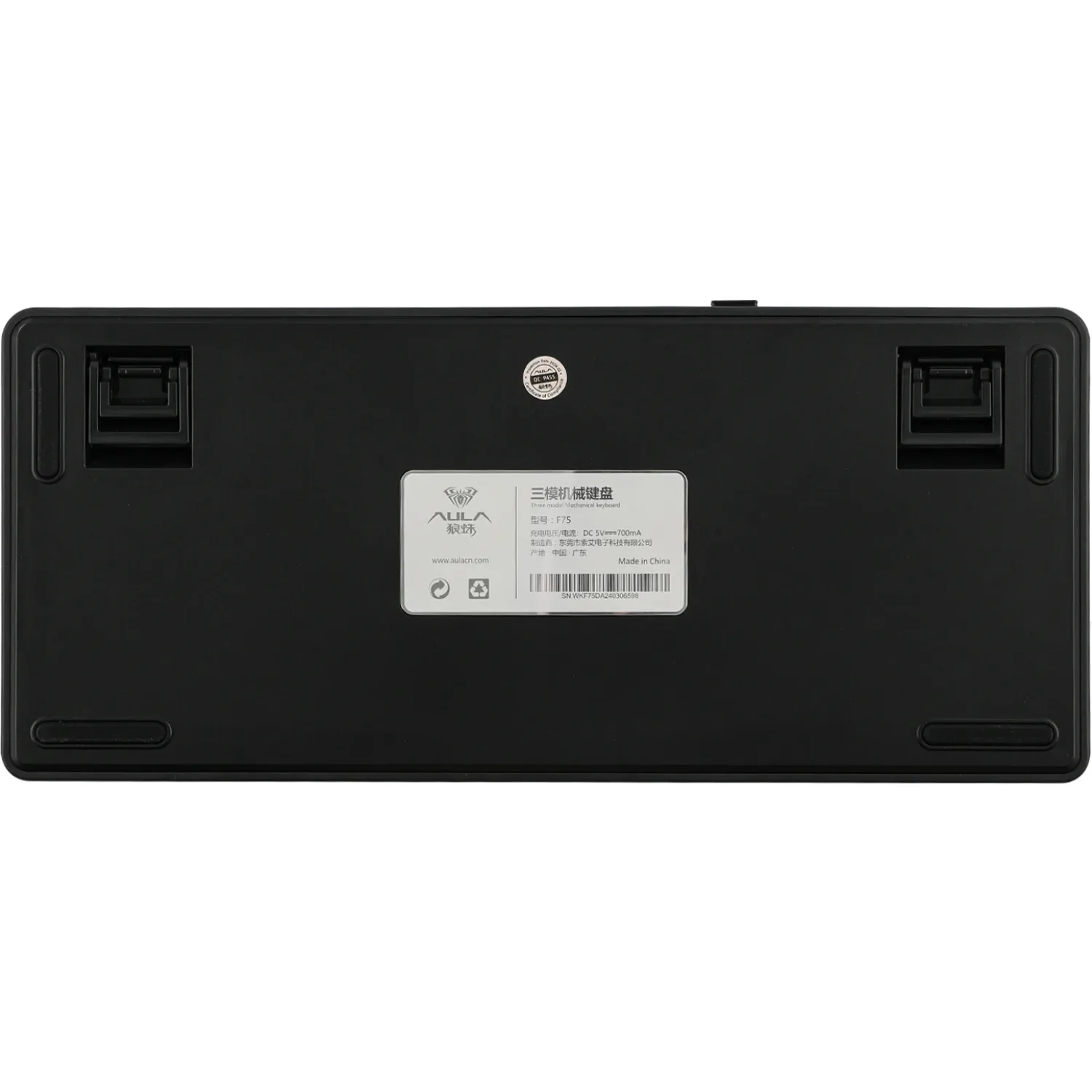 Perifericos Teclado Inalambrico Aula F75 Black + Gradient Grey Switch Reaper Gamer Mecanico BT SP