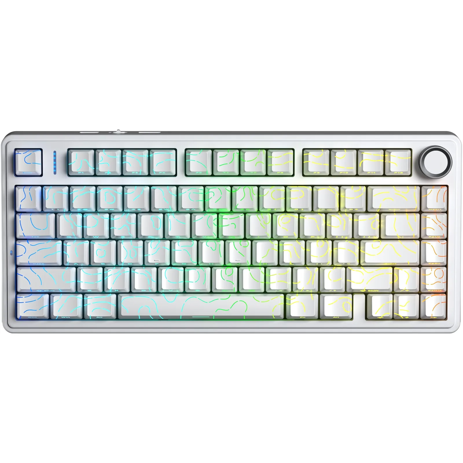 Perifericos Teclado Inalambrico Aula F75 White Contour Switch Seiya Gamer Mecanico BT