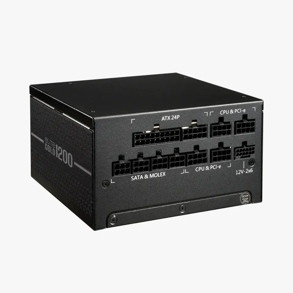 Fuente Certificada Cooler Master 1200W Elite 80 Plus Gold Full Modular MPW-C001-AFAG