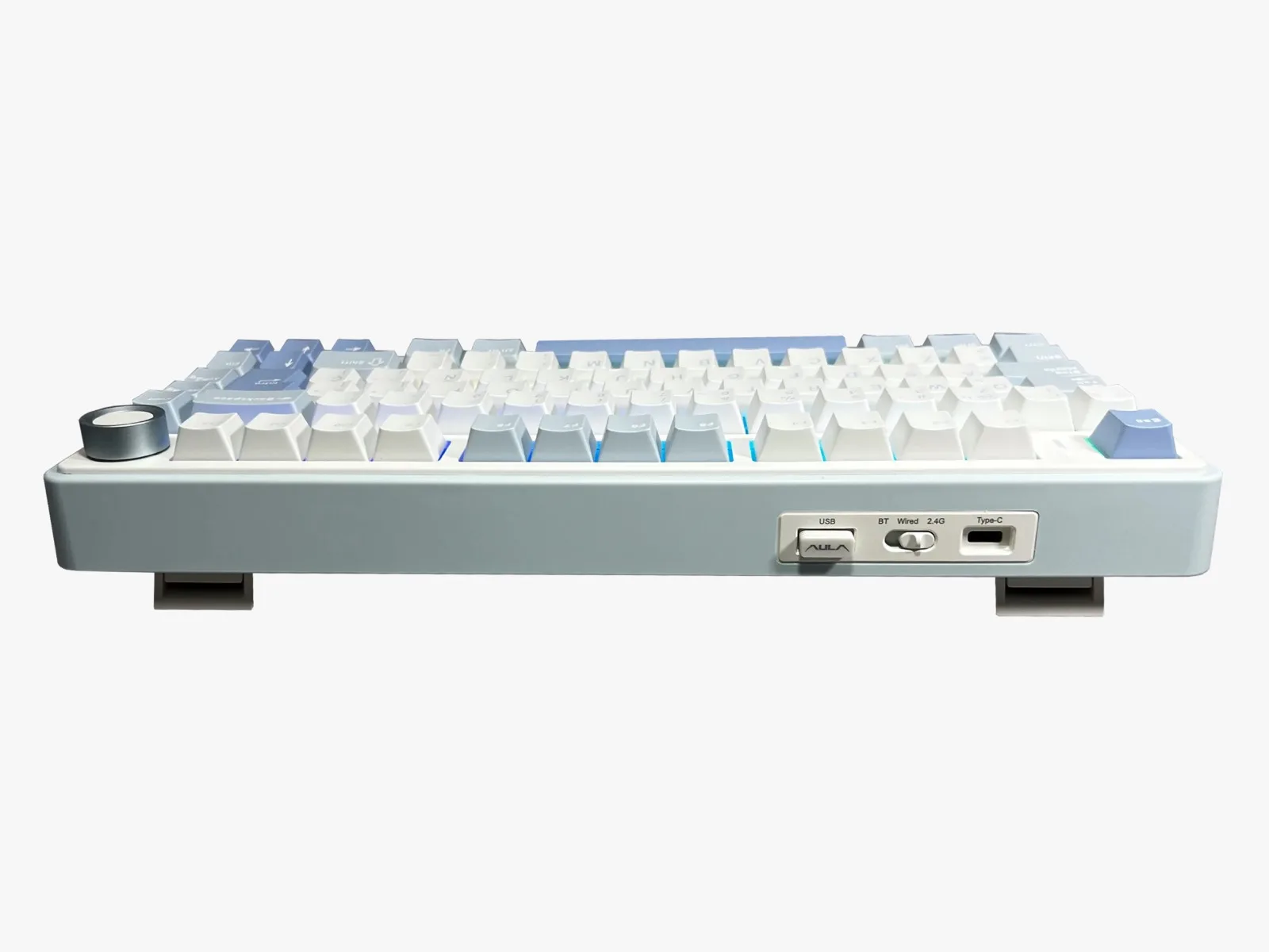 Perifericos Teclado Inalambrico Aula F75 Blue White Dark Blue RGB Switch Reaper Gamer Mecanico BT