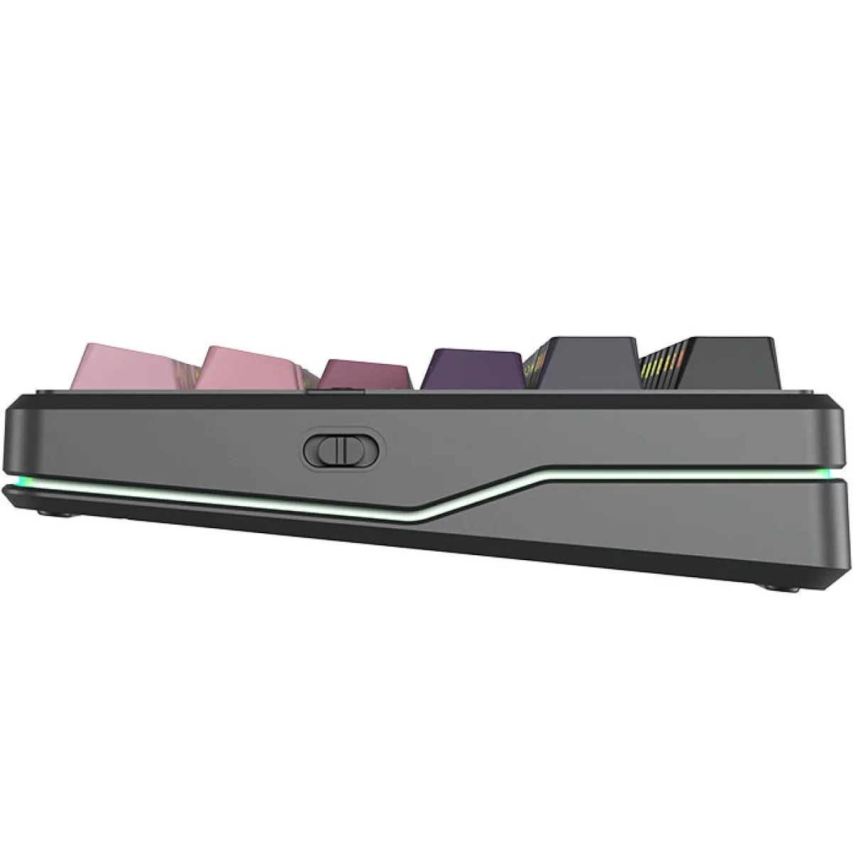 Perifericos Teclado Inalambrico Aula F87 Pro V2 Black + Gradient Black + Pink Degrade Switch X3 Gamer Mecanico BT