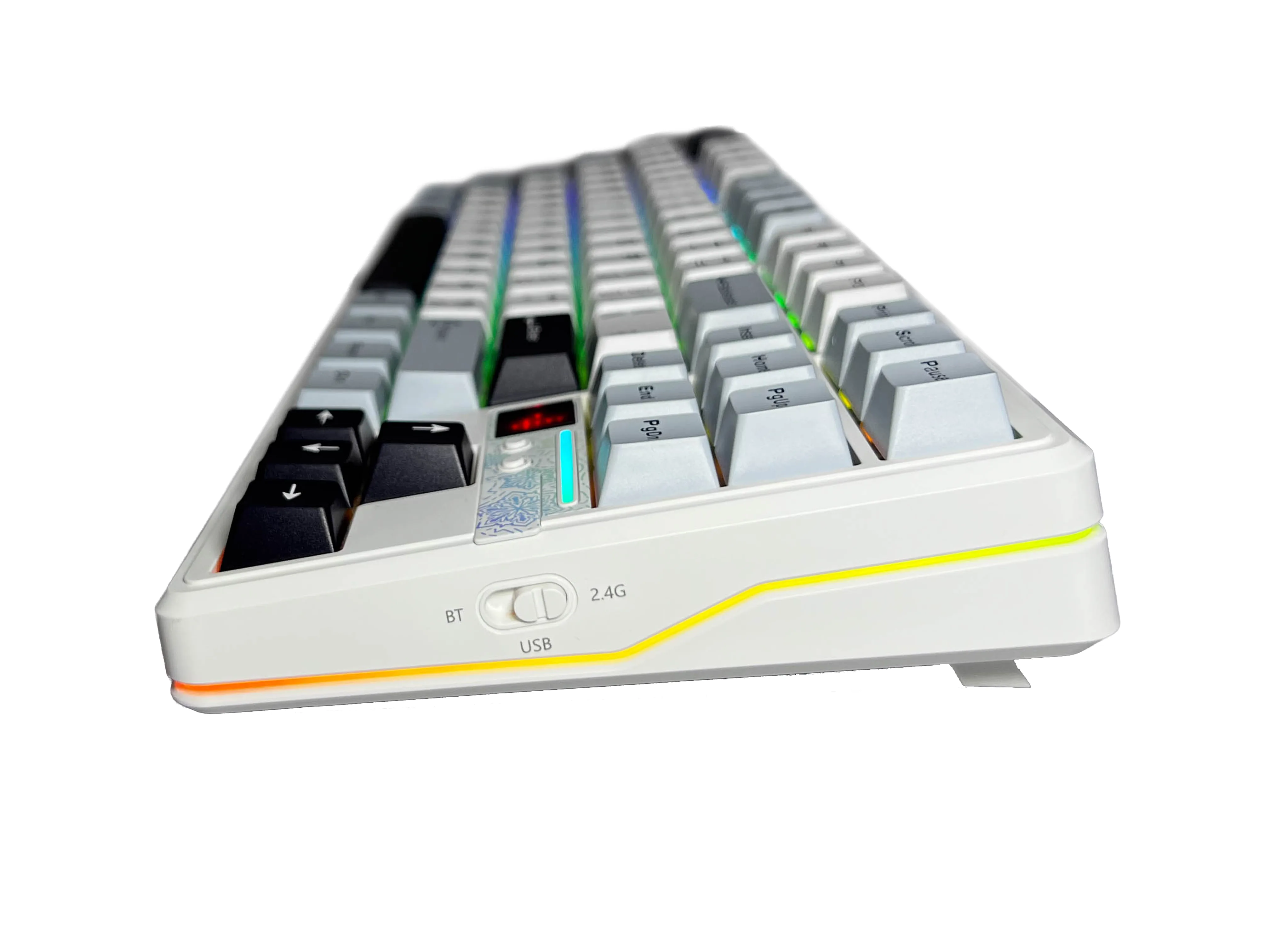 Perifericos Teclado Inalambrico Aula F87 Pro V2 White + Light Blue + White + Dark Purple Switch Star Vector Gamer Mecanico BT