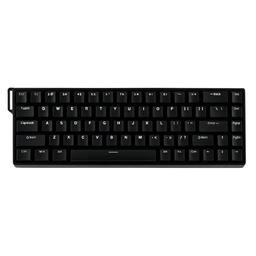 Perifericos Teclado USB Aula WIN68HE Black + Black Keycaps Switch Magnetico Gamer