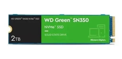 Almacenamiento Disco Solido SSD NVMe Western Digital 2TB Green SN350 M.2 PCIe WDS200T3G0C