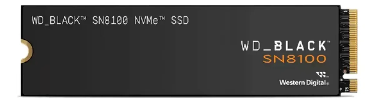 Almacenamiento Disco Solido SSD NVMe Western Digital 1TB Black SN8100 PCIe 5.0 M.2 14900MB/s WDS100T1X0M-00CMT0