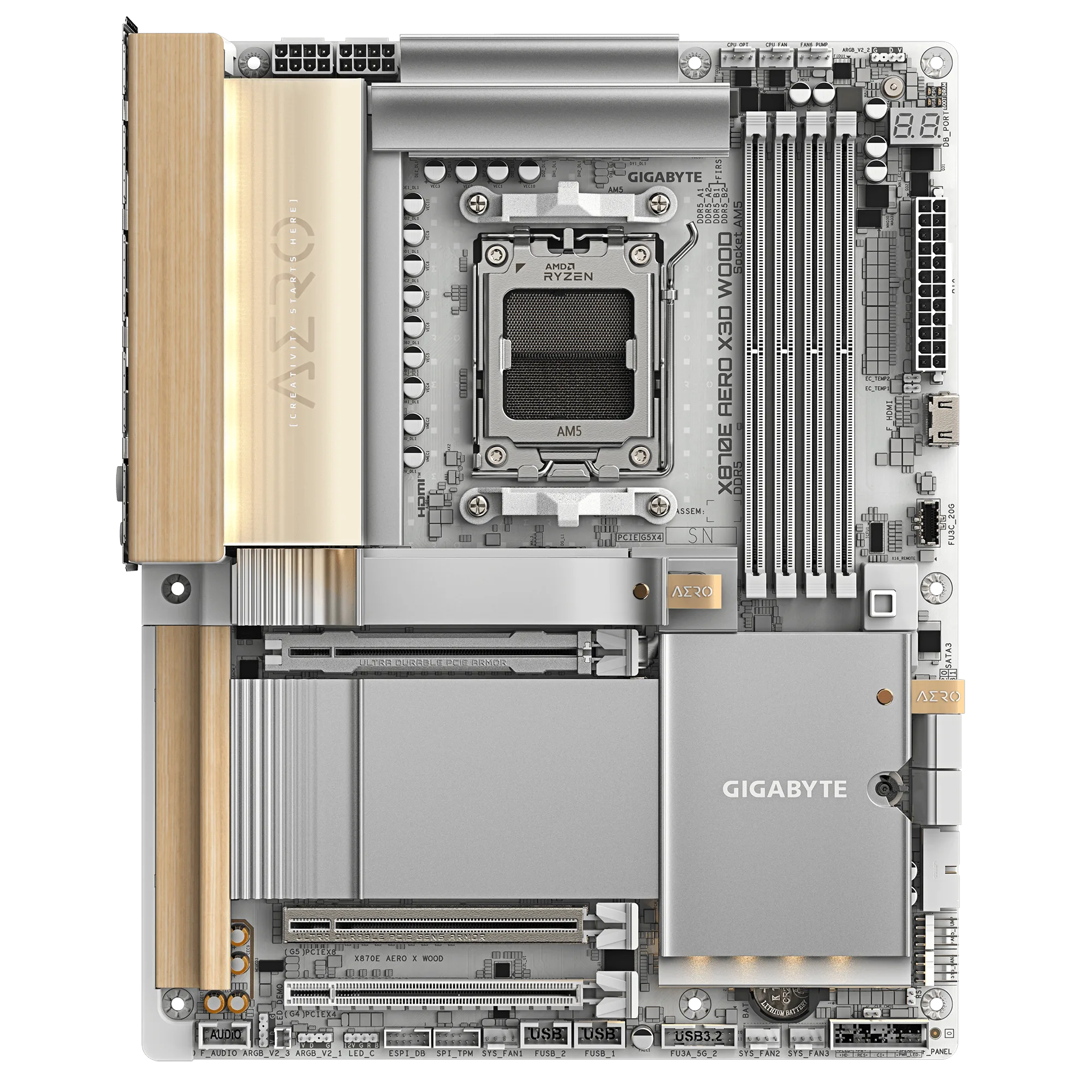 Motherboard Amd Gigabyte X870E Aero X3D Wood AM5