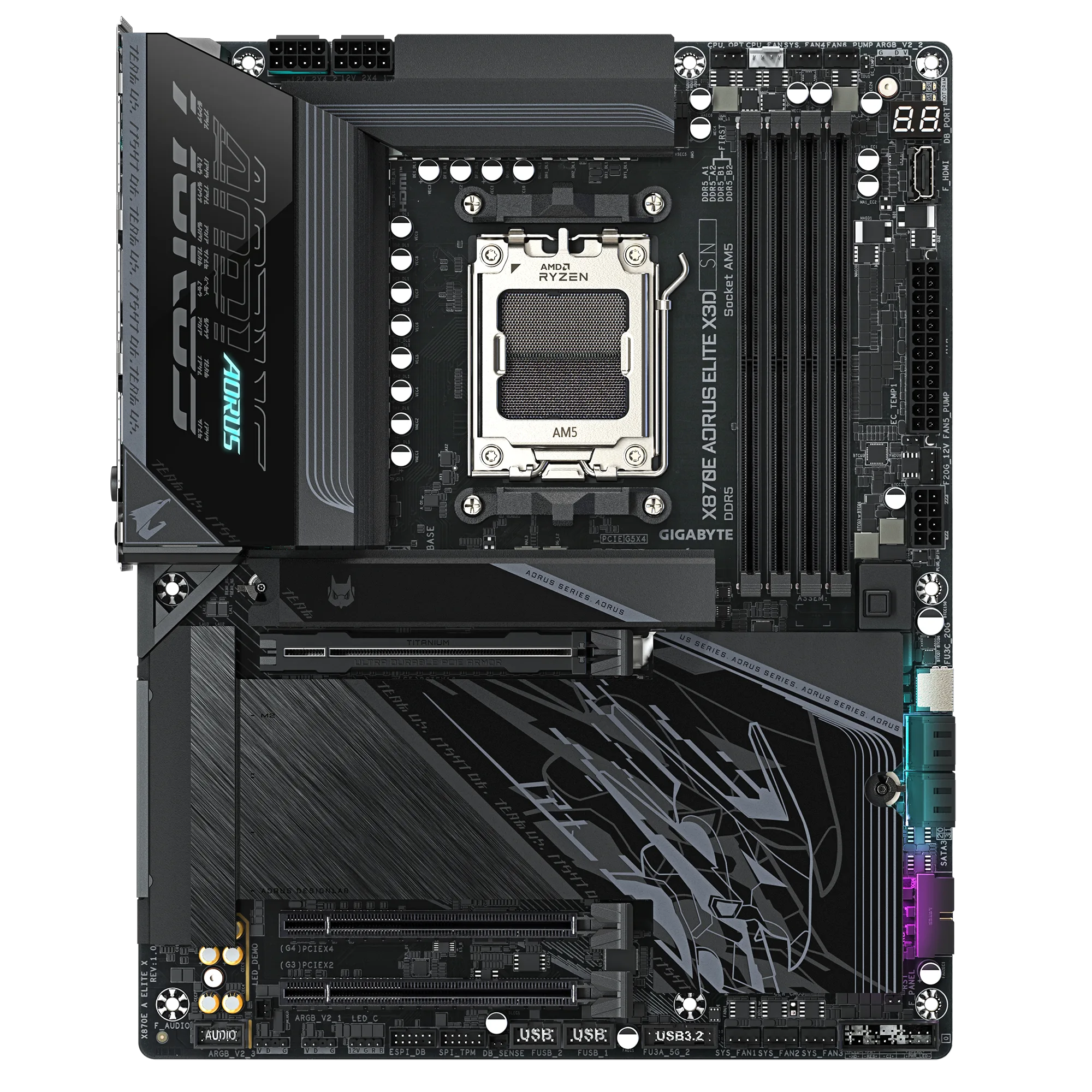 Motherboard Amd Gigabyte X870E Aorus Elite X3D Black AM5