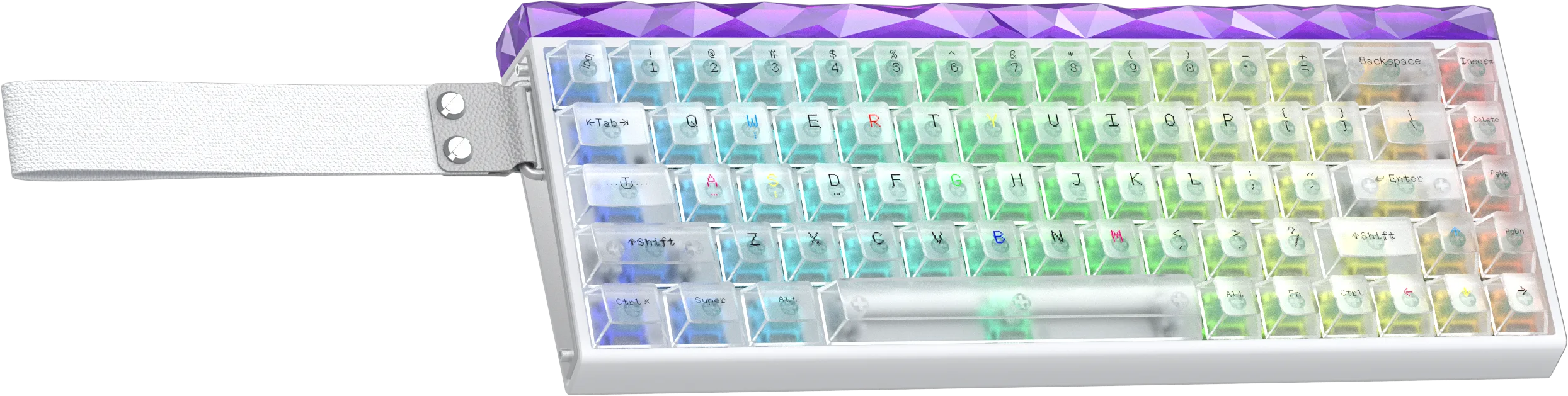Perifericos Teclado USB Aula Hero 68HE White Translucent Switch Silver Gamer Magnetico