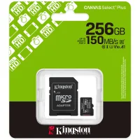 Almacenamiento MicroSD Kingston 256GB 150mb/s A1 Canvas Select Plus SDCS3/256GB