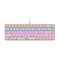 Perifericos Teclado USB Raptor Fireclaw M68 White Switch Red Gamer Mecanico RAP-TEC-MEC-68-WH