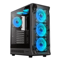 Gabinete Gamer Gamemax Starlight 2 AB X6 Fan ARGB Black STARLIGHT 2 AB
