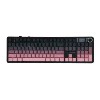 Perifericos Teclado Inalambrico Aula F108 Pro Gradient Pink Switch Gray Wood Gamer Mecanico BT