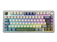 Perifericos Teclado Inalambrico Aula AU75 Purple Beige Switch Star Vector Gamer Mecanico BT