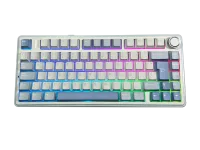 Perifericos Teclado Inalambrico Aula F75 Blue White Dark Blue RGB Switch Reaper Gamer Mecanico BT