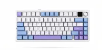 PERIFERICOS TECLADO INALAMBRICO AULA F75 MAX LIGHT BLUE + WHITE + PURPLE SWITCH REAPER GAMER MECANICO BT