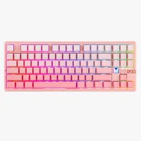 PERIFERICOS TECLADO INALAMBRICO AULA F87 PRO V2 PINK + GRADIENT PINK GAMER MECANICO BT