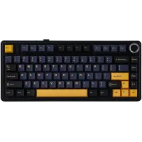 Perifericos Teclado Inalambrico Aula F75 Black + Dark Blue + Orange Switch Reaper Gamer Mecanico BT