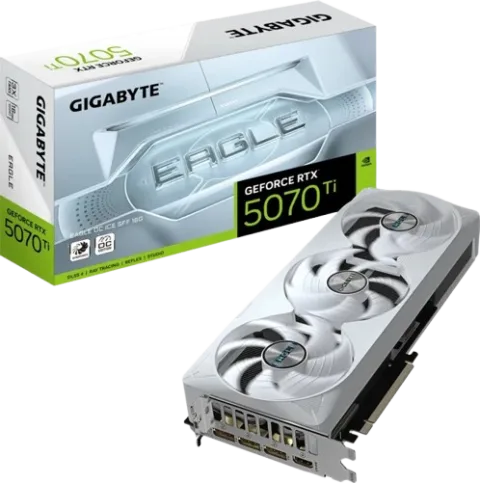 Placa De Video Nvidia Geforce Gigabyte RTX 5070 Ti Eagle OC ICE SFF 16G GV-N507TEAGLEOC ICE-16GD