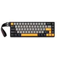 Perifericos Teclado USB Aula WIN68HE Max Dark Grey + Light Grey + Yellow Wing Chun Gamer Magnetico