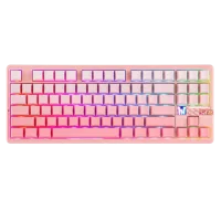 Perifericos Teclado Inalambrico Aula F87 Pro V2 Pink + Gradient Pink Gamer Mecanico BT