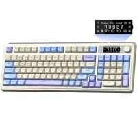 Perifericos Teclado Inalambrico Aula S99 Pro Light Blue + Milk Yellow + Purple Gamer BT