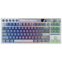 Perifericos Teclado Inalambrico Royal Kludge RK-M87 Ocean Blue Switch Beige Gamer Mecanico BT