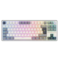 Perifericos Teclado USB Royal Kludge R87 Pro Half Grey Switch Creamy Gamer Mecanico