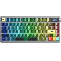 Perifericos Teclado Inalambrico Aula Nova 75 Black Translucent Switch Dream Sakura Gamer Mecanico BT
