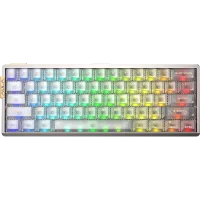 Perifericos Teclado USB Aula AG60 Pro Warm Silver + White Frosted Switch Aether Magnetico Gamer