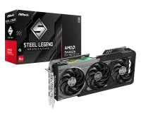 Placa De Video Radeon Asrock RX 9070 XT Steel Legend Dark 16GB RX9070XT SLD 16G