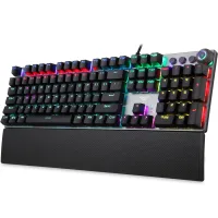 Perifericos Teclado USB Aula F2058 Gray + Black Switch Blue Mecanico Gamer