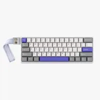 Perifericos Teclado USB Aula WIN60HE MAX Grey + White + Blue Switch Magnetico Gamer