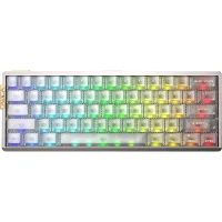 Perifericos Teclado USB Aula AG60 Warm Silver + White Frosted Switch Snowglow Magnetico Gamer