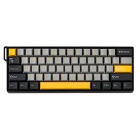 Perifericos Teclado USB Aula WIN60HE Max Dark Grey + Light Grey + Yellow Wing Chun Switch Magnetico Gamer