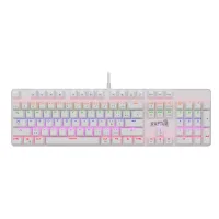 Perifericos Teclado USB Raptor Fireclaw M104 White Switch Red Gamer Mecanico RAP-TEC-MEC-104-WH