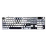 Perifericos Teclado Inalambrico Aula F108 Pro Light Blue + White + Black Purple Switch Reaper Gamer Mecanico BT