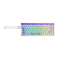 Perifericos Teclado USB Aula Hero 68HE White Translucent Switch Silver Gamer Magnetico
