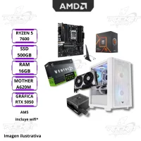 Pc Rocket Ryzen 5 7600 - 16gb - A620 - 500gb - Rtx 5050