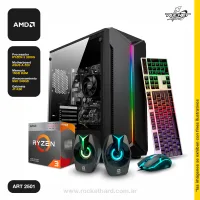 Pc Rocket Ryzen 3 3200g - 16gb Ram - 240gb - Kit Gabinete Rgb