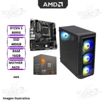 Pc Rocket Ryzen 5 8600g - 16gb - 480gb - Gabinete Rgb