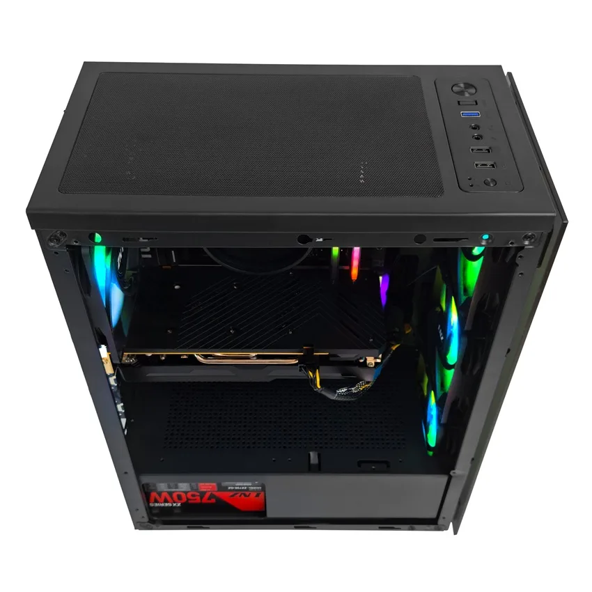 Gabinete LNZ Y10 4 Fan ARGB Vidrio Templado