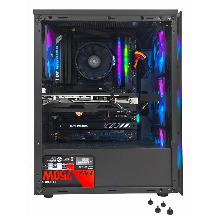 Gabinete LNZ Y10 4 Fan ARGB Vidrio Templado