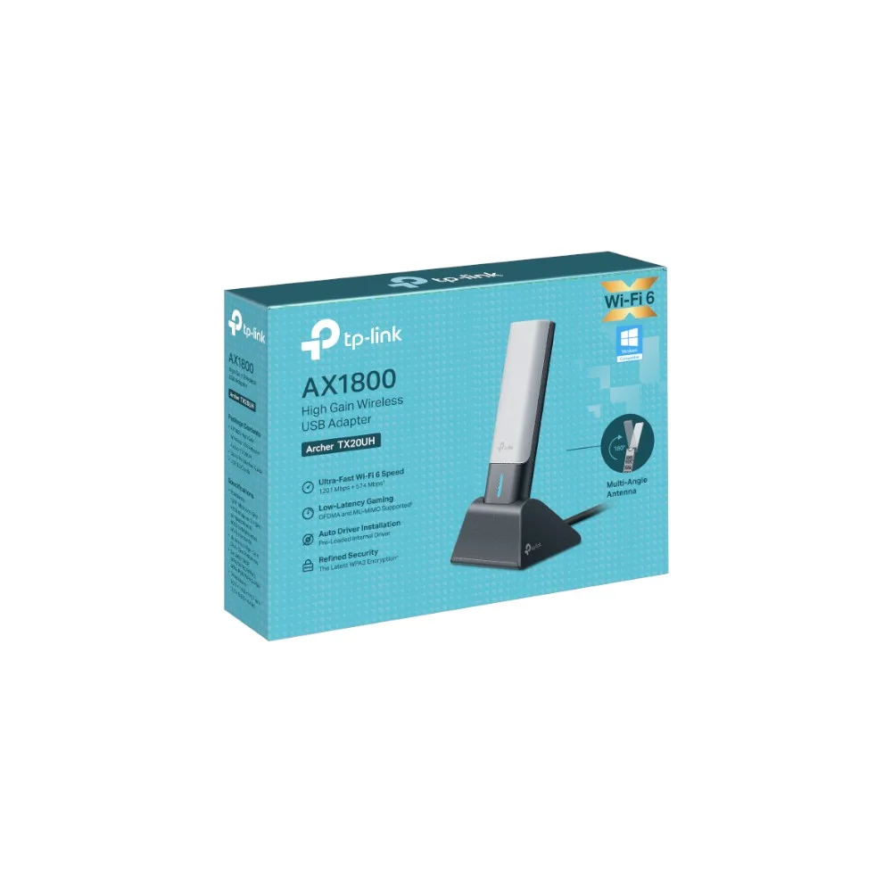 Placa WiFi USB Archer TX20UH AX1800 Wi Fi 6 doble banda alta ganancia