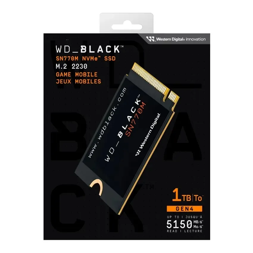SSD 1 TB WD BLACK M2 2230 NVME SN770M 5150 MBPS