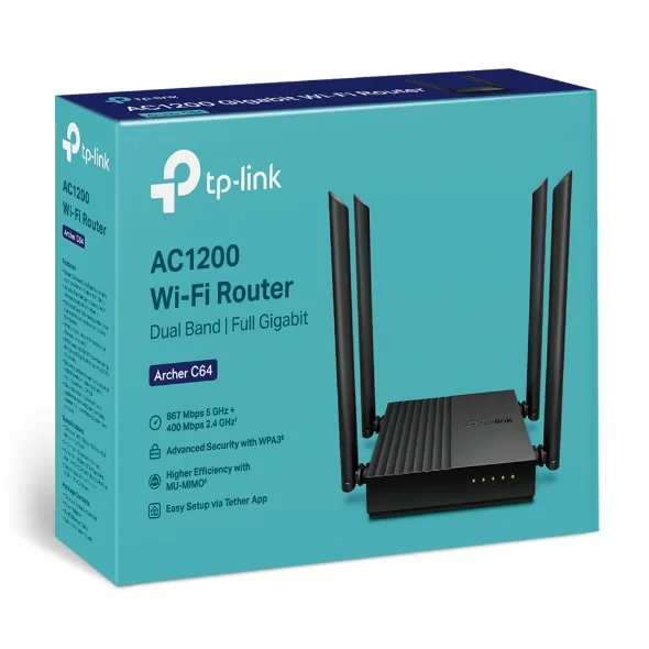 Router TP-Link Archer C64 Wi Fi Gigabit 1200 MBPS