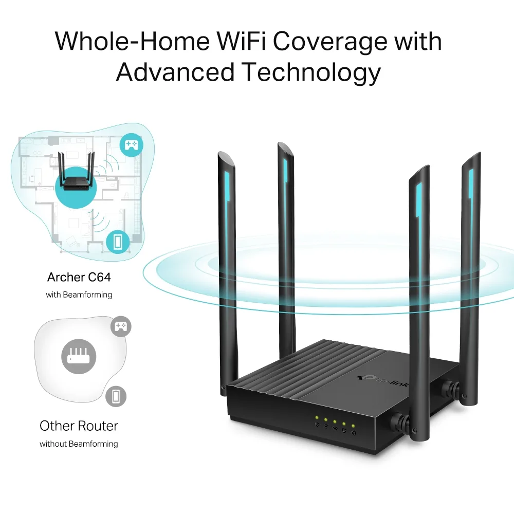 Router TP-Link Archer C64 Wi Fi Gigabit 1200 MBPS