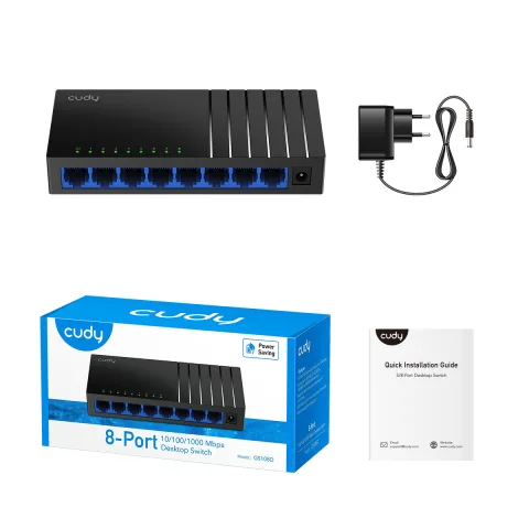 Switch 8 puertos Cudy GS108D Lan Gigabit 1000 MBPS